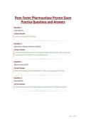 Penn Foster Pharmacology Proctor Exam Practice Questions and Answers