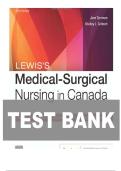TEST BANK FOR Lewis's Medical-Surgical Nursing in Canada&comma; 5th Edition by Jane Tyerman&comma; Shelley Cobbett&comma; Mariann M&period; Harding ISBN&colon; 9780323791564 COMPLETE GUIDE 100 &percnt; VERIFIED A&plus; GRADE ASSURED&excl;&excl;&excl;&excl;&excl;NEW LATEST UPDATE&excl;&excl;&excl;&excl;&excl;&excl;