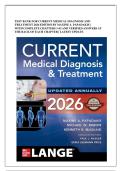 TEST BANK FOR CURRENT MEDICAL DIAGNOSIS & TREATMENT BY MAXINE A&period; PAPADAKIS&comma; MICHAEL W&period; RABOW&comma; 2026 EDITION &vert;&vert; ALL CHAPTERS COVERED &vert;&vert; A&plus; MATERIAL &vert;&vert; ISBN&colon; 978-1266135545 &vert;&vert; QUESTIONS AND VERIFIED ANSWERS &vert;&vert; SUCCESS