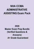 NHA CCMA Administrative Assisting Exam Pack&colon; Complete Study Guide & Practice Questions PDF