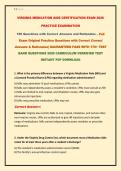 VIRGINIA MEDICATION AIDE CERTIFICATION EXAM 2026&NewLine;PRACTICE EXAMINATION&NewLine;180 Questions with Correct Answers and Rationales &ndash; Full&NewLine;Exam Original Practice Questions with Correct Correct&NewLine;Answers & Rationales&vert; GAURANTEED PASS WITH 170&plus; TEST&NewLine;BANK QUESTIONS 2
