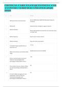 CRITICAL CARE EXAM QUESTIONS AND ANSWERS VERIFIED UPDATED 2026-2026