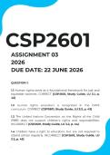 CSP2601 Assignment 2 &lbrace;COMPLETE ANSWERS&rcub; - Due Date 22 June 2026