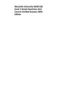 Maryville University NURS 620 Exam 3 Actual Questions And Correct Verified Answers 2026 Edition