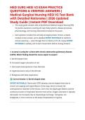 MED SURG HESI V2 EXAM PRACTICE QUESTIONS & VERIFIED ANSWERS &vert; Medical-Surgical Nursing HESI V2 Test Bank with Detailed Rationales &vert; 2026 Updated Study Guide &vert; Instant PDF Download