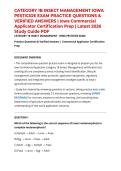 CATEGORY 1B INSECT MANAGEMENT IOWA PESTICIDE EXAM PRACTICE QUESTIONS & VERIFIED ANSWERS &vert; Iowa Commercial Applicator Certification Prep &vert; Latest 2026 Study Guide PDF