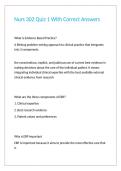 Nurs 302 Quiz 1 With Correct Answers