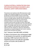 FLORIDA ELECTRICAL CONTRACTOR 2026 EXAM &NewLine;WITH DETAILED RATIONALES BUSINESS LAW & &NewLine;TECHNICAL SAFETY COMPLIANCE BUNDLE