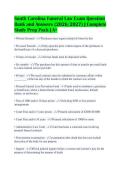 South Carolina Funeral Law Exam Question&NewLine;Bank and Answers &lpar;2026&sol;2027&rpar; &vert; Complete&NewLine;Study Prep Pack &vert; A&plus;