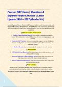 Pearson RBT Exam &vert; Questions & Expertly Verified Answers &vert; Latest Update 2026 &ndash; 2027 &lpar;Graded A&plus;&rpar;&NewLine;