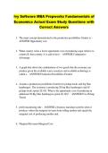 Ivy Software MBA Prepworks Fundamentals of &NewLine;Economics Actual Exam Study Questions with &NewLine;Correct Answers 