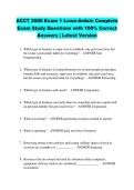 ACCT 2000 Exam 1 Lowe-Ardoin Complete &NewLine;Exam Study Questions with 100&percnt; Correct &NewLine;Answers &vert; Latest Version 
