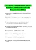 Act 235 NCC Complete Exam Practice &NewLine;Questions with Expert Graded A&plus; &NewLine;Answers &vert; New Edition