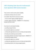 ISACA Studying Cyber Security Fundamentals Exam Questions With Correct Answers
