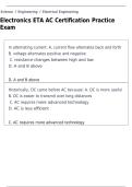 Electronics Technicians Association &lpar;ETA&rpar; AC Certification Practice Exam Questions and Answers With Verified Solutions
