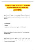 CPESC EXAM 2026&sol;2027 ACTUAL &NewLine;QUESTIONS WITH VERIFIED &NewLine;ANSWERS&period;