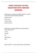 CPESC 2026&sol;2027 ACTUAL &NewLine;QUESTIONS WITH VERIFIED &NewLine;ANSWERS&period;