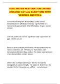 IICRC WATER RESTORATION COURSE &NewLine;2026&sol;2027 ACTUAL QUESTIONS WITH &NewLine;VERIFIED ANSWERS&period; 