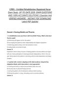 CRRN - Certified Rehabilitation Registered Nurse Exam Study  UP-TO-DATE 2026  EXAM QUESTIONS AND 100&percnt; ACCURATE SOLUTIONS &vert; Question And VERIFIED ANSWERS - INSTANT PDF DOWNLOAD Latest PDF Update&rpar;
