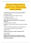 PORTAGE LEARNING ANATOMY & &NewLine;PHYSIOLOGY II&colon; MODULE 6 EXAM &NewLine;2026&sol;2027 ACTUAL QUESTIONS WITH &NewLine;VERIFIED ANSWERS&period;