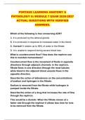 PORTAGE LEARNING ANATOMY & &NewLine;PHYSIOLOGY II&colon; MODULE 7 EXAM 2026&sol;2027 &NewLine;ACTUAL QUESTIONS WITH VERIFIED &NewLine;ANSWERS&period; 
