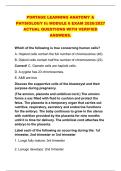 PORTAGE LEARNING ANATOMY & &NewLine;PHYSIOLOGY II&colon; MODULE 6 EXAM 2026&sol;2027 &NewLine;ACTUAL QUESTIONS WITH VERIFIED &NewLine;ANSWERS&period;