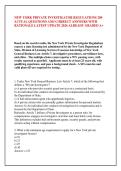 NEW YORK PRIVATE INVESTIGATOR REGULATIONS 200 &NewLine;ACTUAL QUESTIONS AND CORRECT ANSWERS WITH &NewLine;RATIONALE LATEST UPDATE 2026 ALREADY GRADED A&plus;