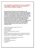 FCTC MECHANICAL REASONING 270 ACTUAL QUESTIONS &NewLine;AND CORRECT VERIFIED ANSWERS AND RATIONALE &NewLine;LATEST UPDATE ALREADY GRADED A&plus;