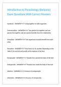 Introduction to Parasitology &lpar;Belizario&rpar; Exam Questions With Correct Answers