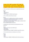 Zscaler EDU 200 Essentials ZDTA Study Set&NewLine;Exam Questions and Answers &lpar;2026&sol;2027&rpar; &vert;&NewLine;Complete Study Guide &vert; Verified Solutions &vert; A&plus;