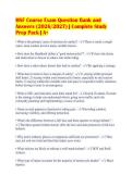 MSF Course Exam Question Bank and&NewLine;Answers &lpar;2026&sol;2027&rpar; &vert; Complete Study&NewLine;Prep Pack &vert; A&plus;
