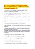 MSF Course Exam Practice Questions and&NewLine;Answers &lpar;2026&sol;2027&rpar; &vert; Full Revision Pack &vert;&NewLine;Accurate Responses &vert; A&plus;