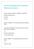 Human Parasitology Exam 1 Questions With Correct Answers
