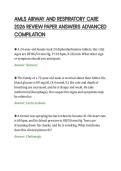 AMLS AIRWAY AND RESPIRATORY CARE&NewLine;2026 REVIEW PAPER ANSWERS ADVANCED&NewLine;COMPILATION
