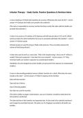 Infusion Therapy &ndash; Study Guide&comma; Practice Questions & Revision Notes