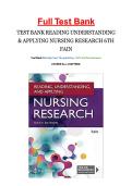 Test Bank&colon; Reading&comma; Understanding&comma; and Applying Nursing Research &lpar;6th Edition&rpar; &ndash; Fain &vert; Complete Exam Prep
