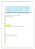 ATI TEAS MATH PRACTICE EXAM WITH &NewLine;ACTUAL CORRECT QUESTIONS AND VERIFIED &NewLine;DETAILED ANSWERS&vert; CURRENTLY TESTING &NewLine;VERSION &vert; ALREADY GRADED A&plus;&vert;EXPERT &NewLine;VERIFIED FOR GUARANTEED PASS 2026 