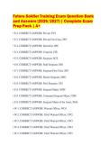 Future Soldier Training Exam Question Bank&NewLine;and Answers &lpar;2026&sol;2027&rpar; &vert; Complete Exam&NewLine;Prep Pack &vert; A&plus;