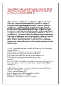TEXAS CHILD CARE ADMINISTRATOR LICENSING EXAM &NewLine;390 ACTUAL QUESTIONS AND VERIFIED ANSWERS WITH &NewLine;RATIONALE ALREADY GRADED A&plus; 