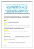 LADWP ELECTRIC STATION OPERATOR &NewLine;&lpar;CIRCUIT BREAKERS&comma; DISCONNECTS&comma; &NewLine;TRANSFORMERS&rpar; EXAM WITH ACTUAL &NewLine;CORRECT QUESTIONS AND VERIFIED &NewLine;DETAILED ANSWERS&vert; CURRENTLY TESTING &NewLine;VERSION &vert; ALREADY GRADED A&plus;&vert;EXPERT &NewLine;VERIFIED FOR GUARANTEED PASS 2026