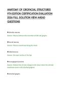 ANATOMY OF OROFACIAL STRUCTURES&NewLine;9TH EDITION CERTIFICATION EVALUATION&NewLine;2026 FULL SOLUTION VIEW AHEAD&NewLine;QUESTIONS