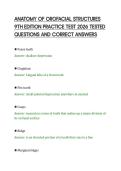 ANATOMY OF OROFACIAL STRUCTURES&NewLine;9TH EDITION PRACTICE TEST 2026 TESTED&NewLine;QUESTIONS AND CORRECT ANSWERS