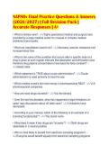 NAPSRx Final Practice Questions & Answers&NewLine;&lpar;2026&sol;2027&rpar; &vert; Full Revision Pack &vert;&NewLine;Accurate Responses &vert; A&plus;