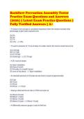 Backflow Prevention Assembly Tester&NewLine;Practice Exam Questions and Answers&NewLine;&lpar;2026&rpar; &vert; Latest Exam Practice Questions &vert;&NewLine;Fully Verified Answers &vert; A&plus;
