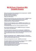 MA100 Exam 2 Questions With Complete Answers