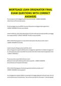 MORTGAGE LOAN ORIGINATOR FINAL EXAM QUESTIONS WITH CORRECT ANSWERS&period;