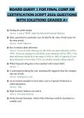 BOARD QUERY 1 FOR FINAL COMP XM&NewLine;CERTIFICATION SCRIPT 2026 QUESTIONS&NewLine;WITH SOLUTIONS GRADED A&plus;