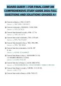 BOARD QUERY 1 FOR FINAL COMP XM&NewLine;COMPREHENSIVE STUDY GUIDE 2026 FULL&NewLine;QUESTIONS AND SOLUTIONS GRADED A&plus;