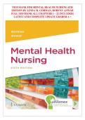 Test Bank&colon; Mental Health Nursing &lpar;6th Edition&rpar; &ndash; Gorman & Anwar &vert; Complete Exam Prep