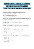 BOARD QUERY 1 FOR FINAL COMP XM&NewLine;PRACTICE EXAMINATION 2026&NewLine;QUESTIONS WITH ANSWERS GRADED A&plus;